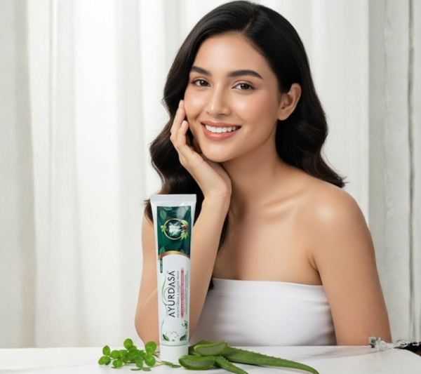 Herbal Toothpaste with Clove & Aloe Vera Extracts | Fluoride-Free Ayurvedic Formula for Strong Teeth, Fresh Breath & Healthy Gums | 100g | Natural Dental Care Paste